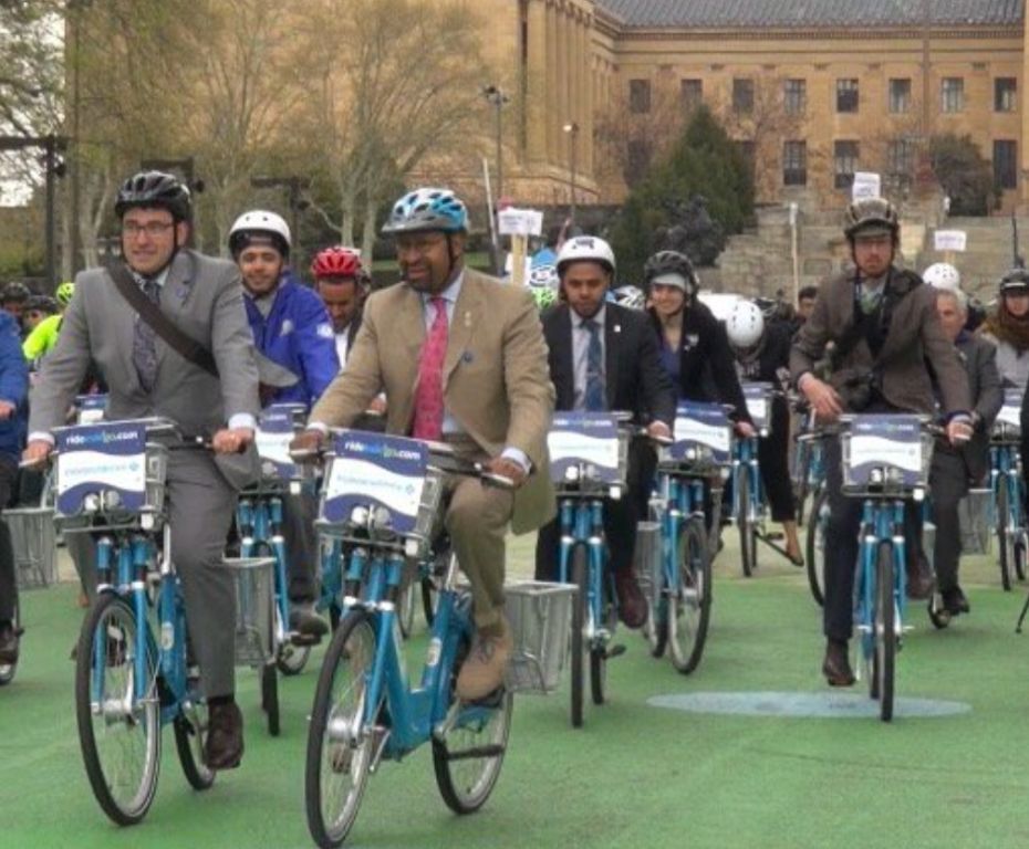 Watch the <a href="/RideIndego/">Indego</a> Launch: vimeo.com/125880262 Shows Philadelphia is a beautiful place for Public Use Bicycles