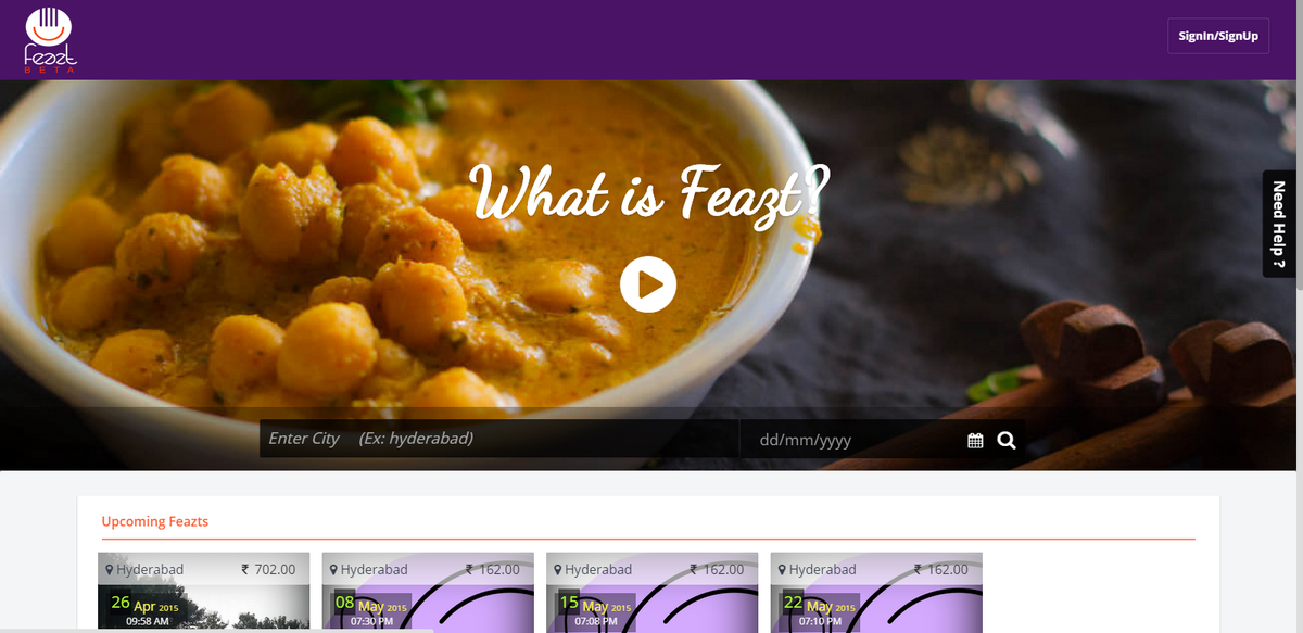 WeAreHyderabad's tweet photo. #Feazt: Because the Love for Food is undying ! http://t.co/Q1Ogj4BPyB #HydStartUps @startuphyd @HyderabadFoodie http://t.co/a9kT3eMSdy