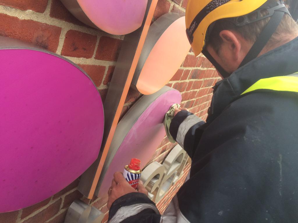 WykeWindowClean's tweet image. Spot of window cleaning and signage polishing at @dorsetcereals