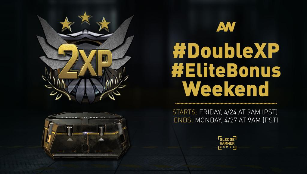 TheGrefg's tweet photo. WOW! COMENZAMOS EL MEGA FINDE!
PUNTOS X2 &amp; MÁS PROBABILIDAD DE ÉLITES EN ADVANCED WARFARE ACTIVADOS! A DISFRUTAR!! 🙌 http://t.co/zg2u4aqXKX