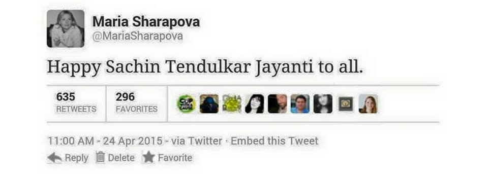 mendiratta's tweet photo. I wish this was true...@sachin_rt @MariaSharapova http://t.co/LSLOALSw6p