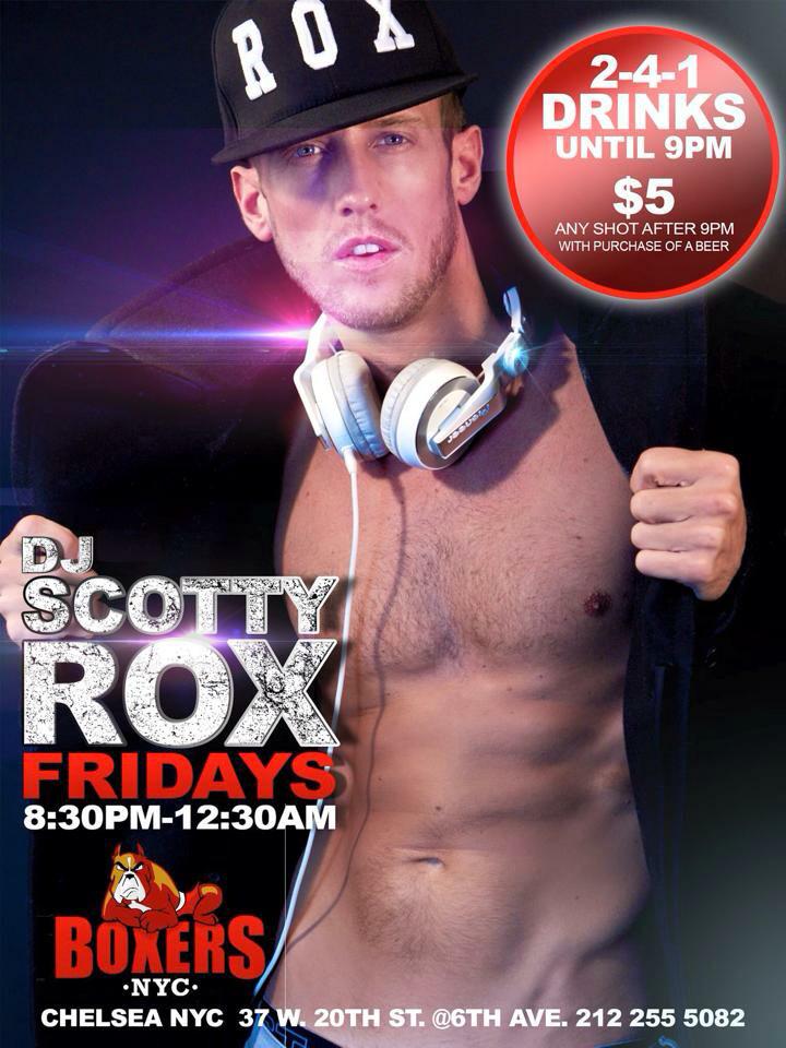 djscottyrox's tweet photo. @BoxersNYC - CHELSEA! Yours truly @djscottyrox 8-Midnight! #HOLLA http://t.co/ygUbJnES6E