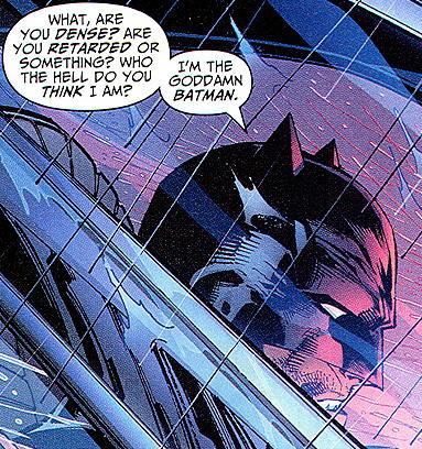 MANvsGAME's tweet photo. Actual dialogue from Miller's last goddamn Batman comics... yeeah. Bring on "The Master Race!" LOL http://t.co/ZfXxywbOha