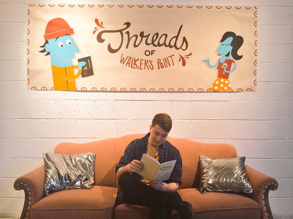 ThreadsOfWP's tweet image. Just a little light reading before the big night #WeavingWalkersPoint