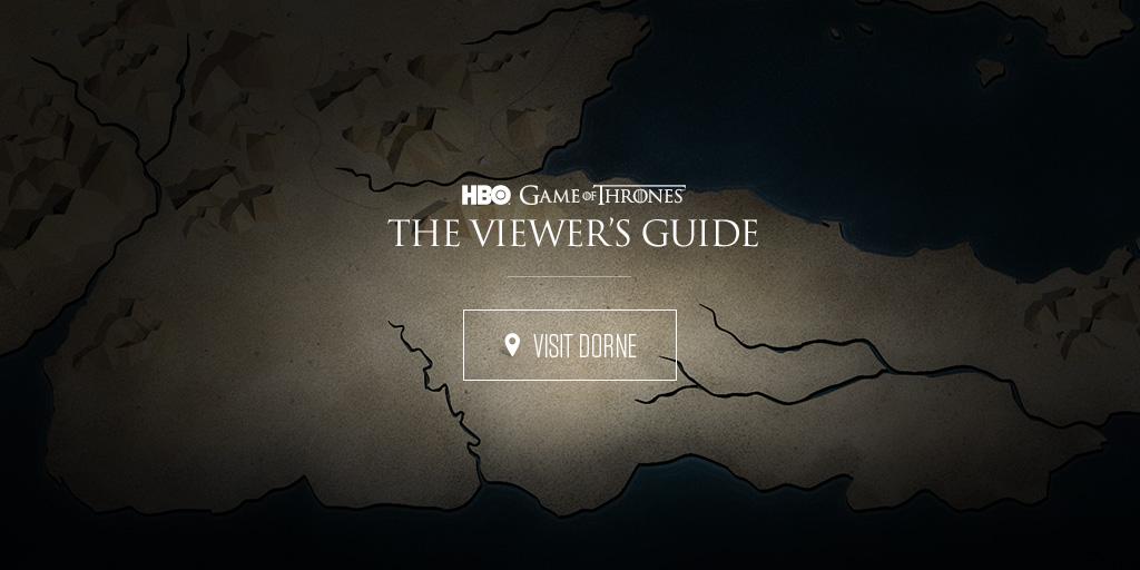 GameOfThrones's tweet photo. Explore Dorne before tomorrow's new episode of #GoTSeason5 on the #GoTViewersGuide: http://t.co/Qw0mUzauHO http://t.co/Bd5Cfs25KE