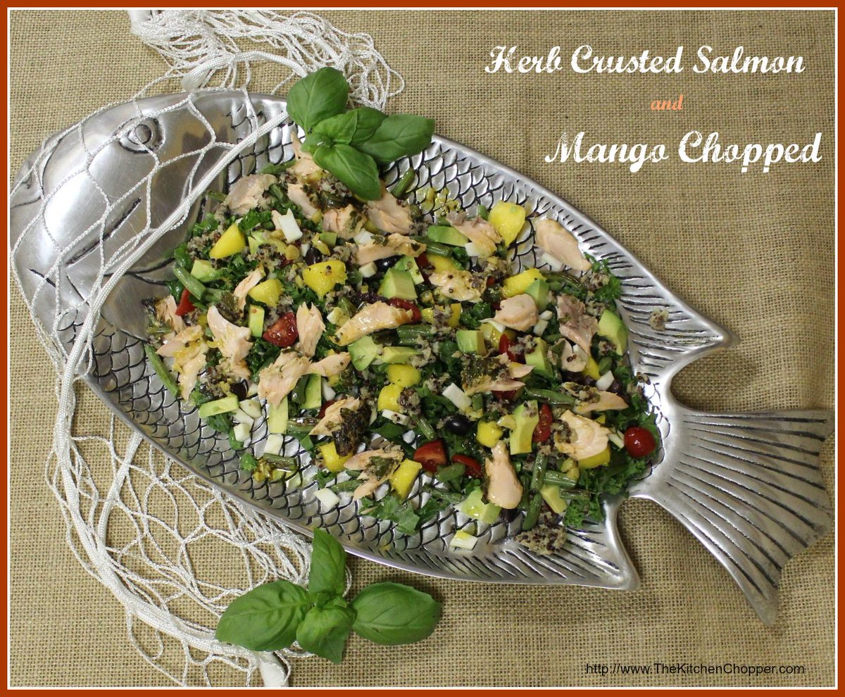 KitchenChopper's tweet photo. #HerbCrustedSalmon and #Mango #Chopped Treat yourself! #TheKitchenChopper http://t.co/ixg6iJQE6w http://t.co/oEAGrLdmSs