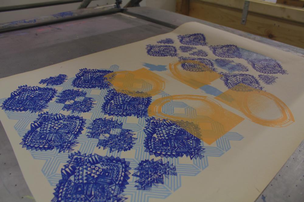 In the beginning....there were test prints. <a href="/LauraKateDraws/">Laura-Kate Draws</a> <a href="/THATGIRLARTIST/">THAT GIRL</a> #machine2015