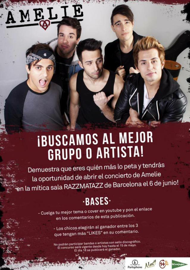 RandomOficialBB's tweet image. Qué os parece si nos presentamos para ser teloneros de @AmelieOficial ??
Os gustaría? Comentadnos 😘😘😘
RT ➡️ Si sí.
