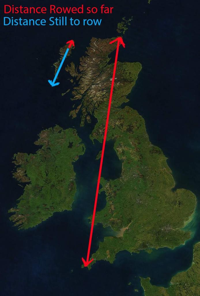Born2Row's tweet image. This is where i am in relation to UK with 2 weeks to go. @Sygazette @MichelleRobson8 #charityrow £1965 raised so far