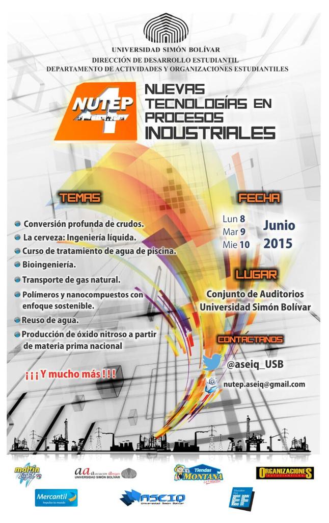 aseiq_USB's tweet photo. Aquí podrás ver las fechas y algunos de los temas que serán tratados en nuestro #NUTEP4 http://t.co/odmNAlY6se @AlfredoGraffe