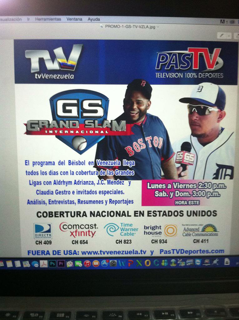 GrandSlamInter's tweet photo. Ya en vivo x @TV_VENEZUELA de costa a costa en #USA x #directv #Comcast #TWCable #AdvanceCable con lo mejor de #MLB http://t.co/uUoH3YKaVY