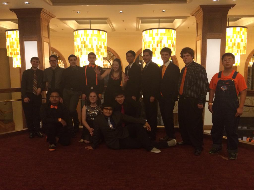 frc4322's tweet photo. @FRC399  Thanks so much for putting on Roboprom last night. We had a great time! #omrobots http://t.co/2agGiyf998