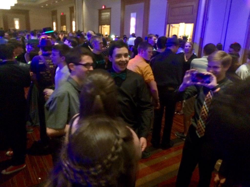frc4322's tweet photo. @FRC399  Thanks so much for putting on Roboprom last night. We had a great time! #omrobots http://t.co/2agGiyf998