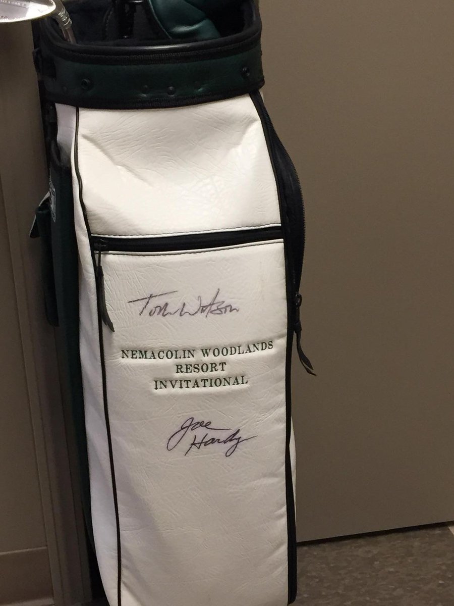 Tom Watson graciously donated this signed Ryder Cup golf bag for the auction. #ChallengeALS #JoeMcguffALSClassic