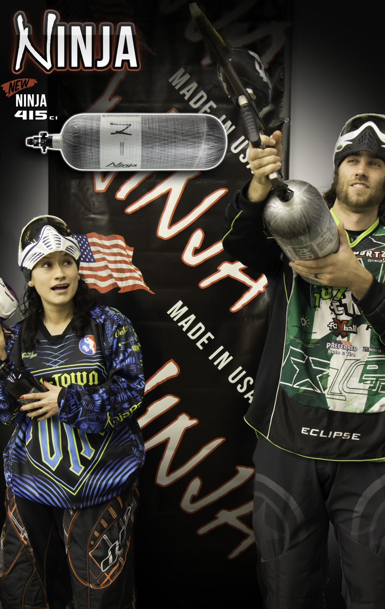 ninjapaintball's tweet photo. @NickSlowiak getting ready to use a Ninja 415CU tank  #paintball #ninjapaintball http://t.co/gNmuu9kkcY