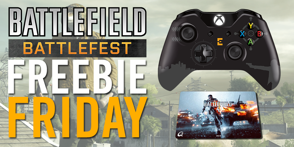 Battlefield's tweet photo. RT for your chance to win an @Xbox One BFH controller or QPAD BF4 mousepad. #FreebieFriday http://t.co/D3LXsA7Mu1