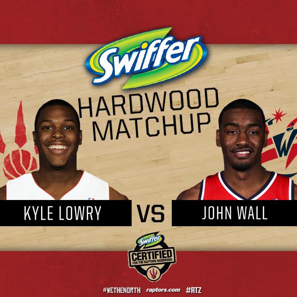 Raptors's tweet photo. Focus remains on the backcourt for our Game 3 #ManClean Matchup courtesy of @Swiffer, Certified for the Hardwood http://t.co/RVM8aHl8gM