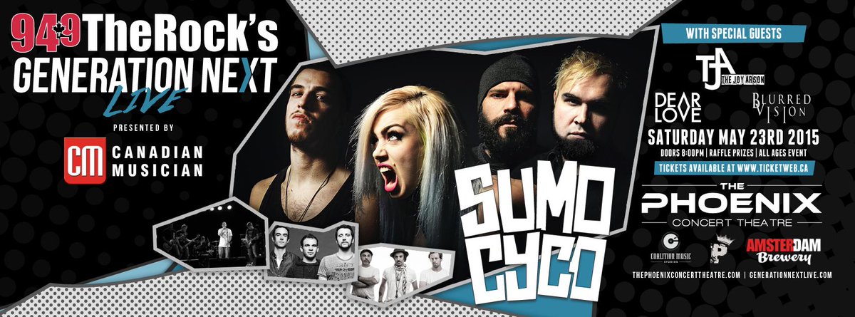 2 in 1 month! #gettincrazy May 23 w/ <a href="/sumocyco/">SUMO CYCO</a> <a href="/thejoyarson/">The Joy Arson</a> @dearlovemusic @B_V_Music #ALLAGES ticketweb.ca/t3/sale/SaleEv…