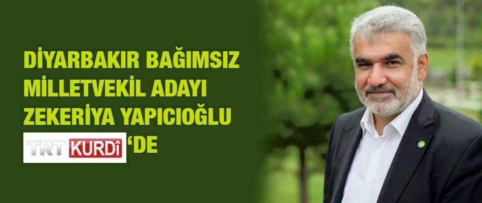 HuzurDiyari34's tweet photo. Diyarbekir'in HÜR M.VEKİLİ ADAYI @zyapicioglu yarın 11.00'de TRT Kûrdî'de Şemrexan Cizîrî'nin stüdyo konuğu olacaktır http://t.co/TKkn65XgMN
