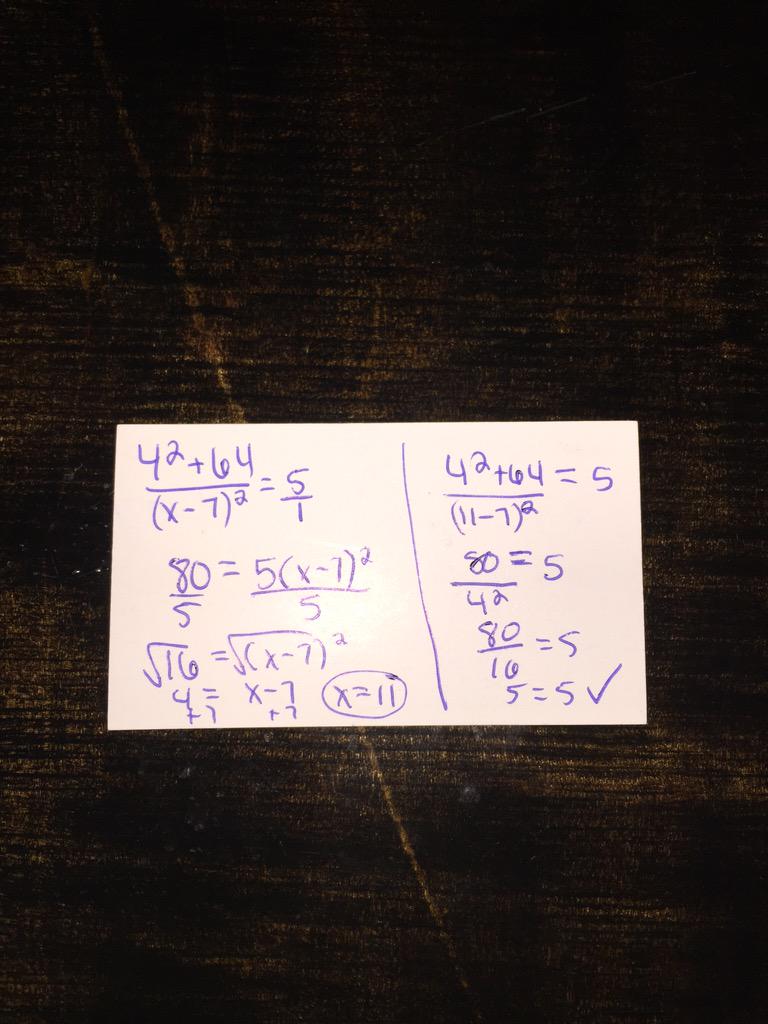 Austin_Normandy's tweet photo. @MissSomerville we figured out your tricky math problem! #parmaCPM @MissWatling http://t.co/xLdkvx4J3V