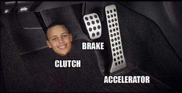 OverlyManlyMann's tweet photo. Steph Curry last night http://t.co/H2qqul0xGM
