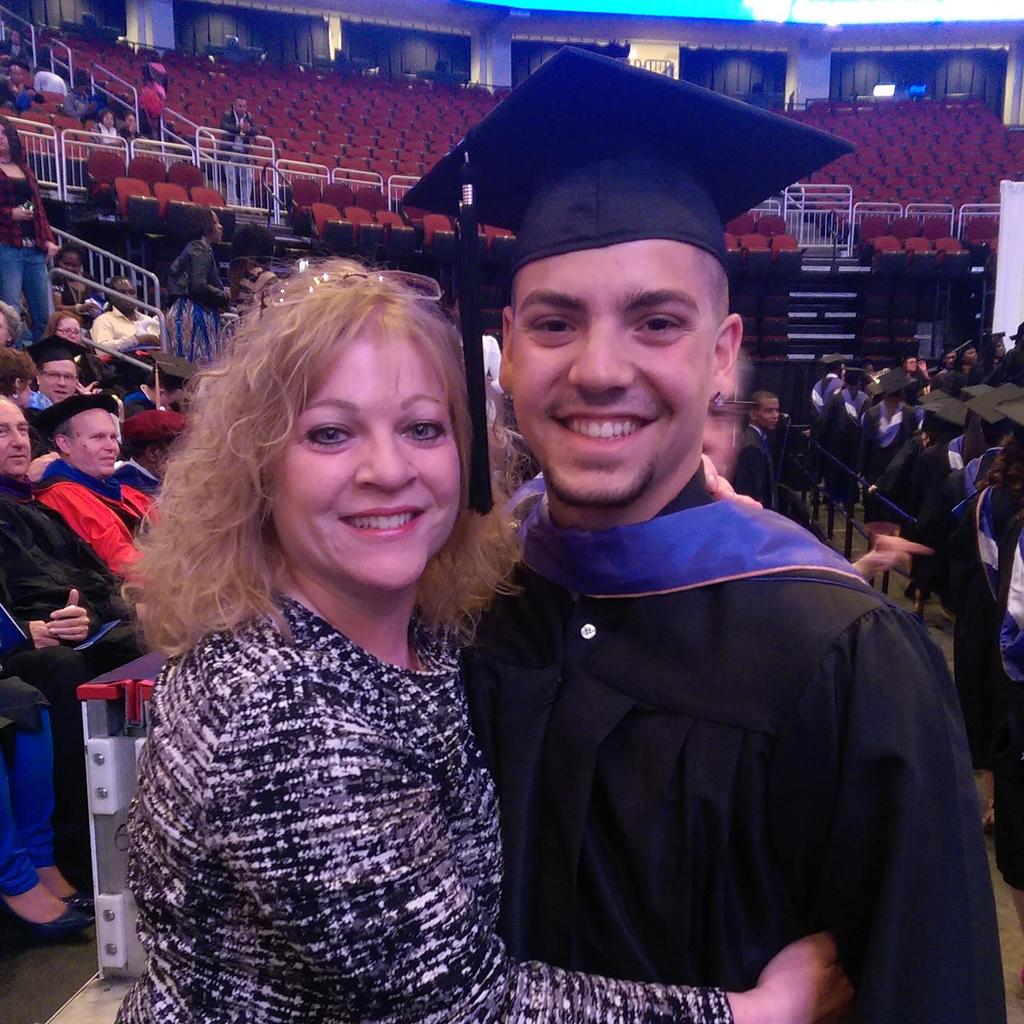 BerkeleyCollege's tweet photo. #BerkeleyAlum Marlene Resciniti '83 and son Michael @alagnes5 #BerkeleyGrad2015 http://t.co/rAREzz7uBv