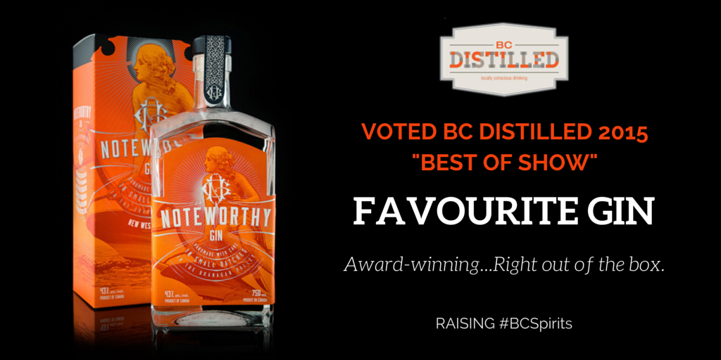 NoteworthyGin's tweet photo. Thrilled to be #BCDistilled2015 Best of Show Favourite Gin. We're in great company #bcspirits
http://t.co/qRDck0ztBJ http://t.co/45yfv5fvKA