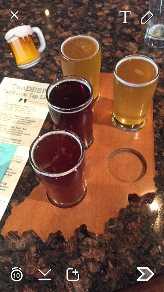 HippoPartyBus's tweet photo. @TwoDEEPBrewing 1st stop today on the hippo brew tour.  #Classy&amp;Tasty #DunkelWeizen #Indy http://t.co/PYZdE6H2Mc