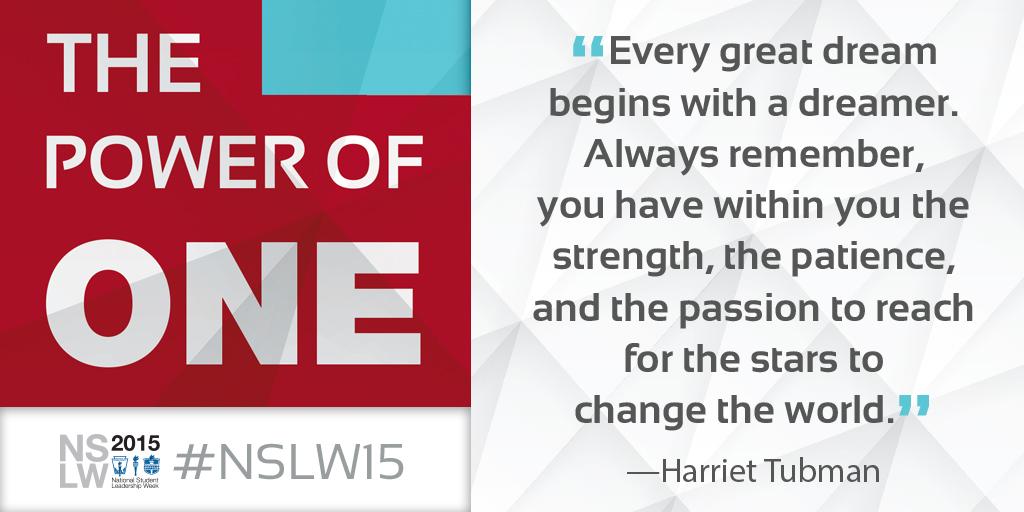 NatStuCo's tweet photo. We’ve (sadly) reached the end of #NSLW15. Here's a quote to inspire you to continue to be a leader year-round! http://t.co/sQ4lEA5Jk3