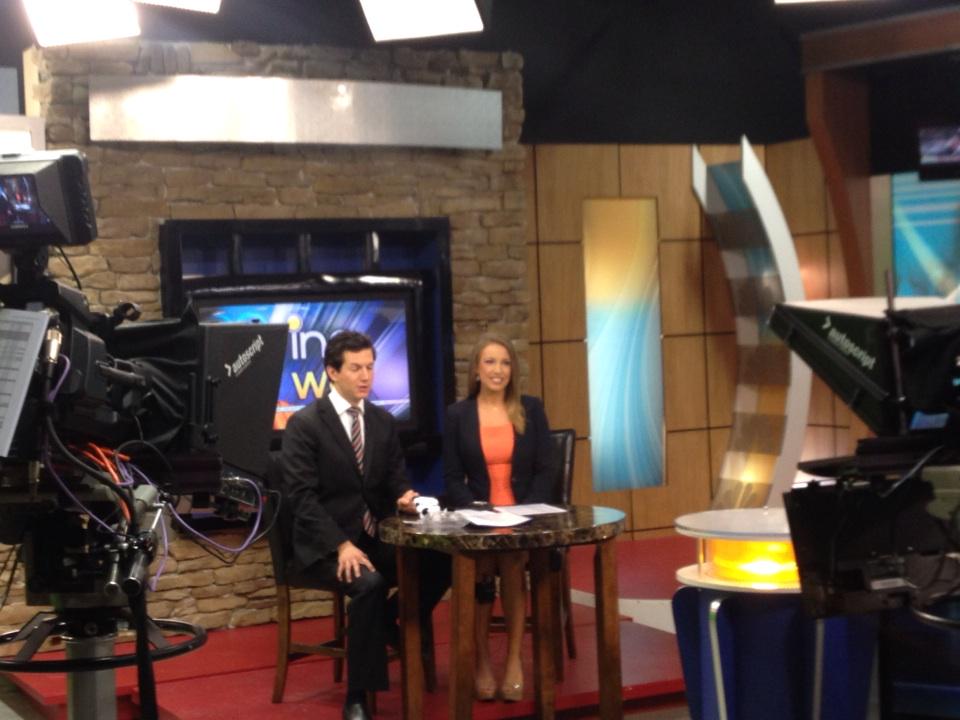CarlJunctionMO's tweet photo. Hanging out in the KSN studio with Stacey Garvilla's folks. I can see why they're so proud of her! http://t.co/XQE8aTfDqq