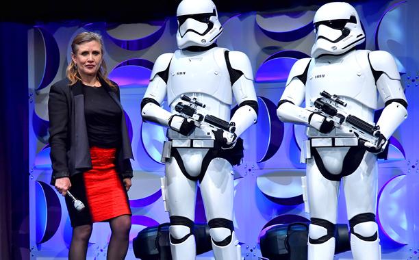 EW's tweet photo. .@carrieffisher on protecting the @StarWars legacy: 'I'm the custodian of Leia': http://t.co/VWQY34htmn http://t.co/3m56gFYSvz