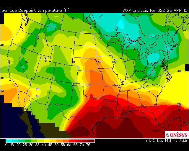cyclonicAL's tweet photo. We are watching the dew point. In Huntsville, Alabama, it is currently 52. At 55, tornadoes begin to form. http://t.co/8YO2nLkDhU
