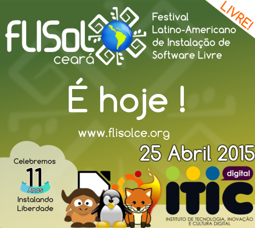 flisolceara's tweet photo. Ainda dá tempo de participar! http://t.co/7O55seuaCN   #FLISOL2015 @iTICDIGITAL http://t.co/8gQ0lmSNCD