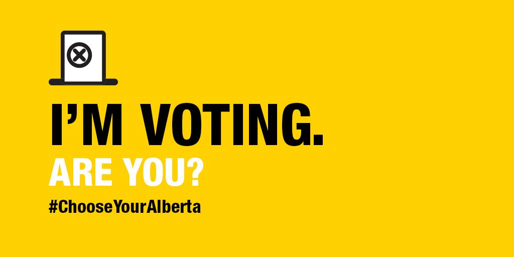 ElectionsAB's tweet photo. Please RT if you're planning on voting. Every elector should have a voice. #ChooseYourAlberta #abvote http://t.co/WwwbKocjgV