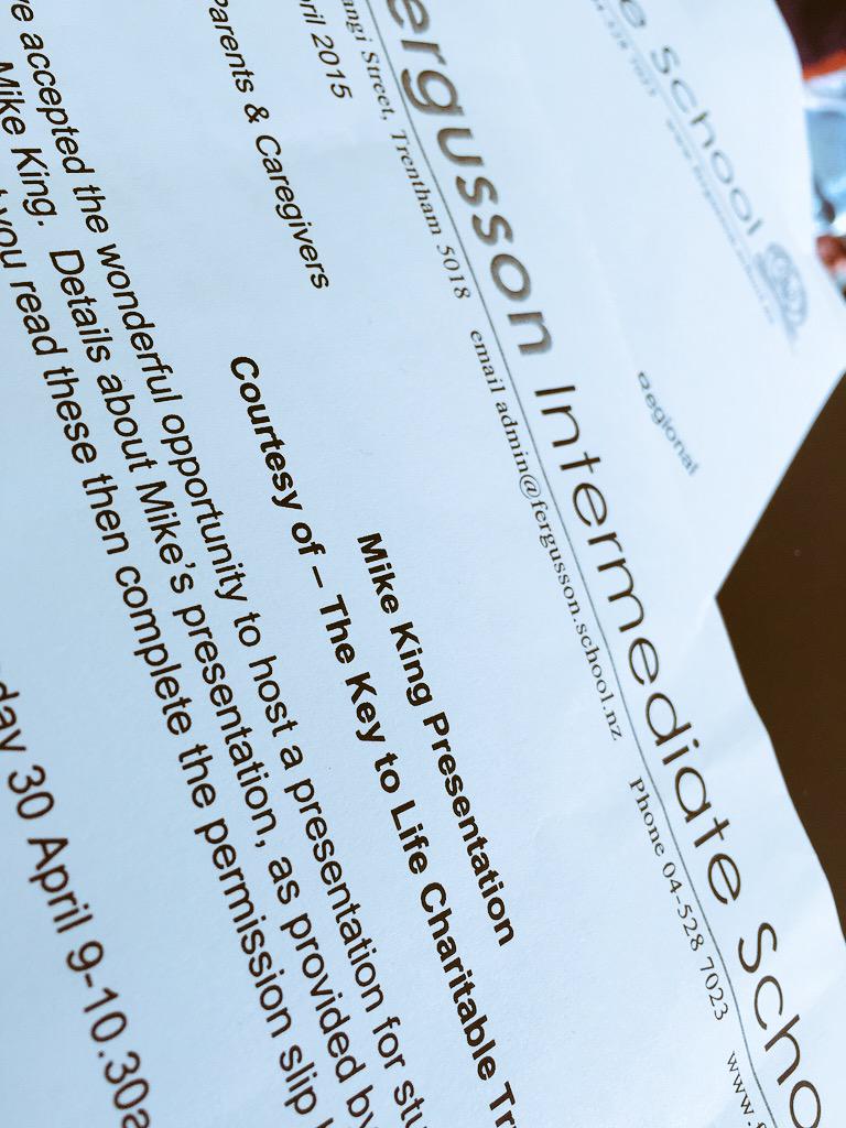 Shout out to <a href="/themikeking/">Mike King</a> and the <a href="/key2lifetrust/">Key To Life</a> doing school talks in WLG on the lead up to #itheavyhitters