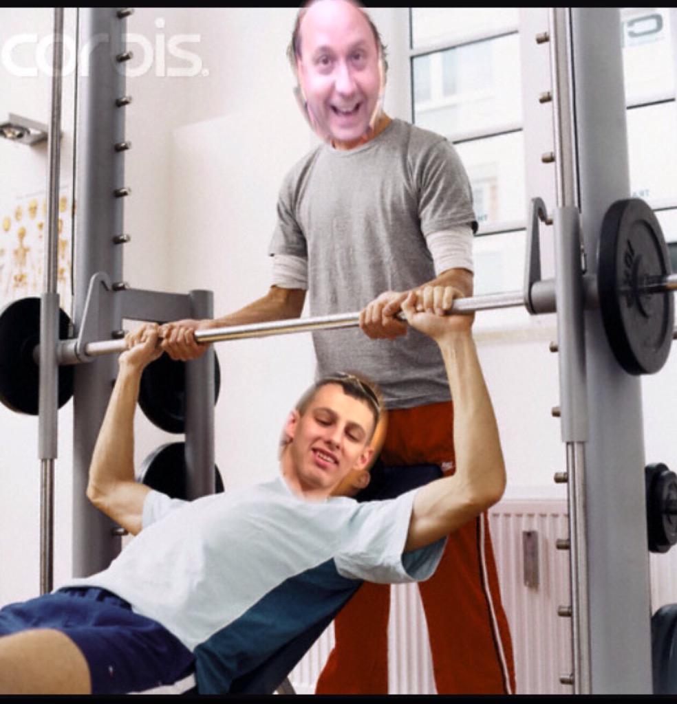 leadpipe11's tweet photo. @ChachiUDPD @skinny_mike_  @UDPolice chachi with new swat recruit  at gym http://t.co/dC55kLYw7s