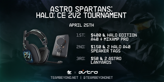 ASTROGaming's tweet image. Do you like #Halo, Cash &amp;amp; Prizes? The @TeamBeyondnet 2v2 starts tomorrow! 

Free to Enter: astro.gg/CE_2v2