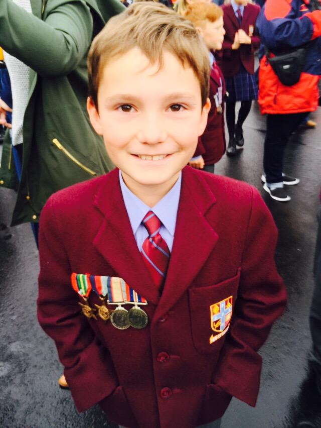 Pepperish123's tweet photo. Proud to wear Great Grandfather's medals from WWII
#LestWeForget 
#ANZAC 
#ALBURY http://t.co/SKn6E6iN8P