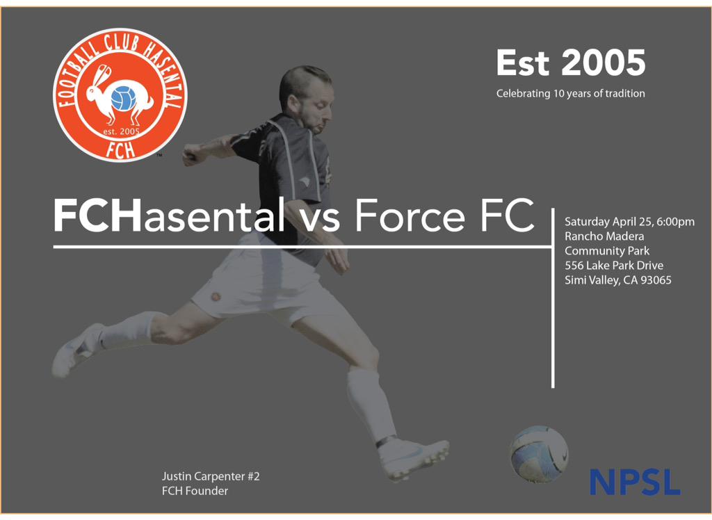 fchasental's tweet photo. Week 4 #FCH v #FCforce @NPSLSoccer http://t.co/8MxnVzBZH9