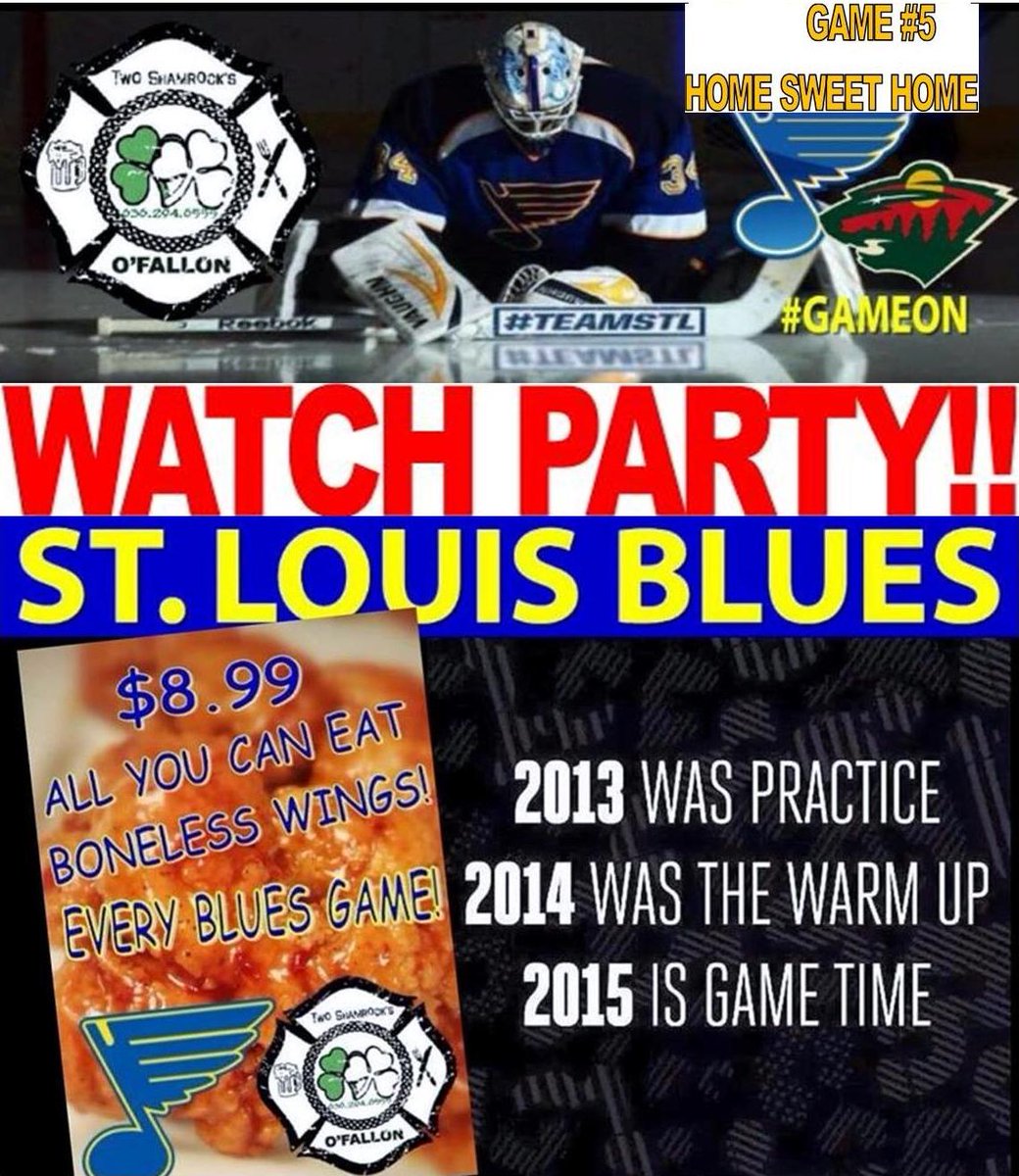 Game On in One Hour!! Let's Go Blues!!!!! <a href="/2_shamrocks/">Two Shamrocks</a> <a href="/StLouisBlues/">St. Louis Blues</a> #twoshamrocks #OurBlues