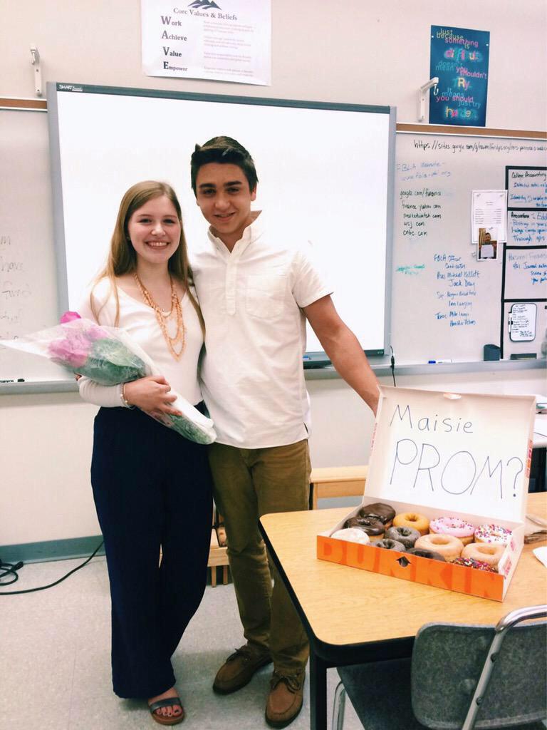 NMHSProm2015's tweet photo. Steven asked Maisie to prom! #shesaidyes http://t.co/5IZEobdS1N