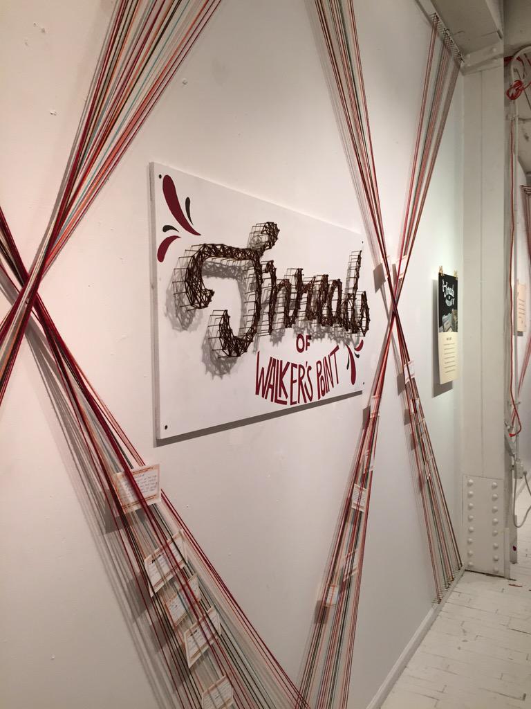 ScreamingTuna's tweet image. Walkers Point just gets cooler &amp;amp; cooler. At a secret gallery across from Tuna for @ThreadsOfWP unveiling, stop by!