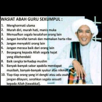 MFCMagz's tweet photo. Wasiat abah Guru Sekumpul http://t.co/XL7jTb24yb