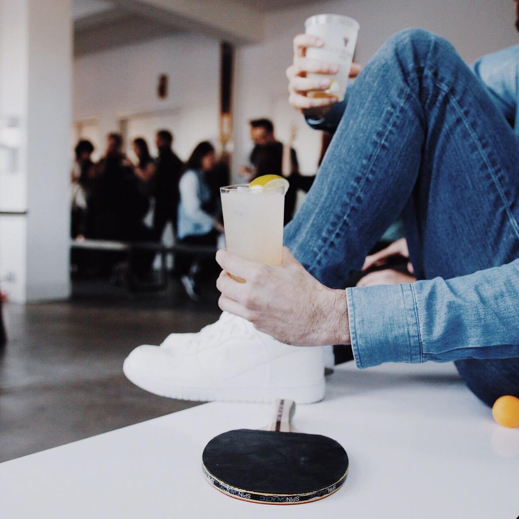 OfficialCorzo's tweet photo. Our Sittin' Poolside making an appearance at #PingPongHappyHour with @artsy @snarkitecture & @spinpong. http://t.co/xKEi7TP7fF