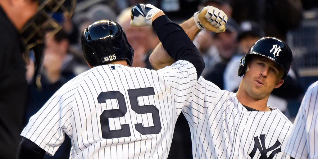 Yankees's tweet photo. First game of the #SubwaySeries belongs to the good guys! #PinstripePride http://t.co/vqddUoJrGG