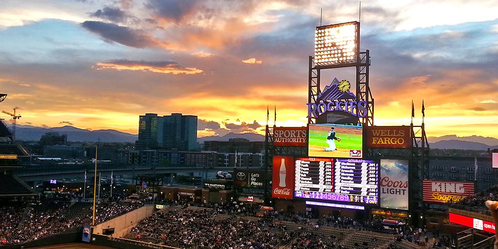 MLB's tweet image. Purple mountain majesties …