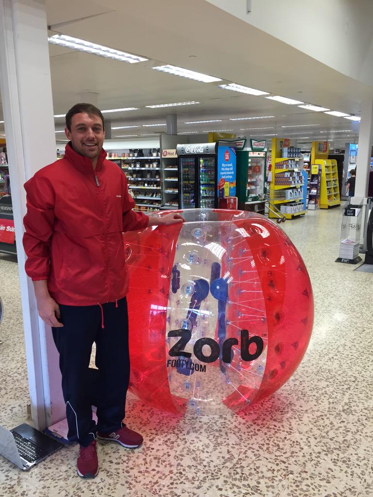 Zorbfooty's tweet photo. Come &amp; see us at Tesco Extra Sunbury today to try it out! http://t.co/u8WvES7iOa