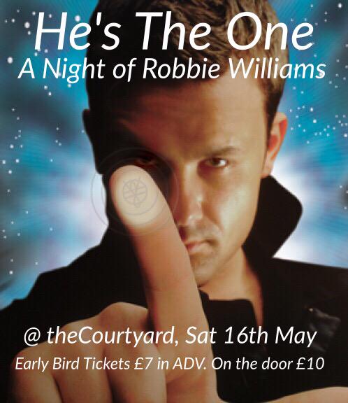 BotleyCourtyard's tweet photo. A night of Robbie Williams, Saturday 16th May... Tickets available in Adv, call us on 01489 795290 to reserve. http://t.co/CkRYfy6S8v