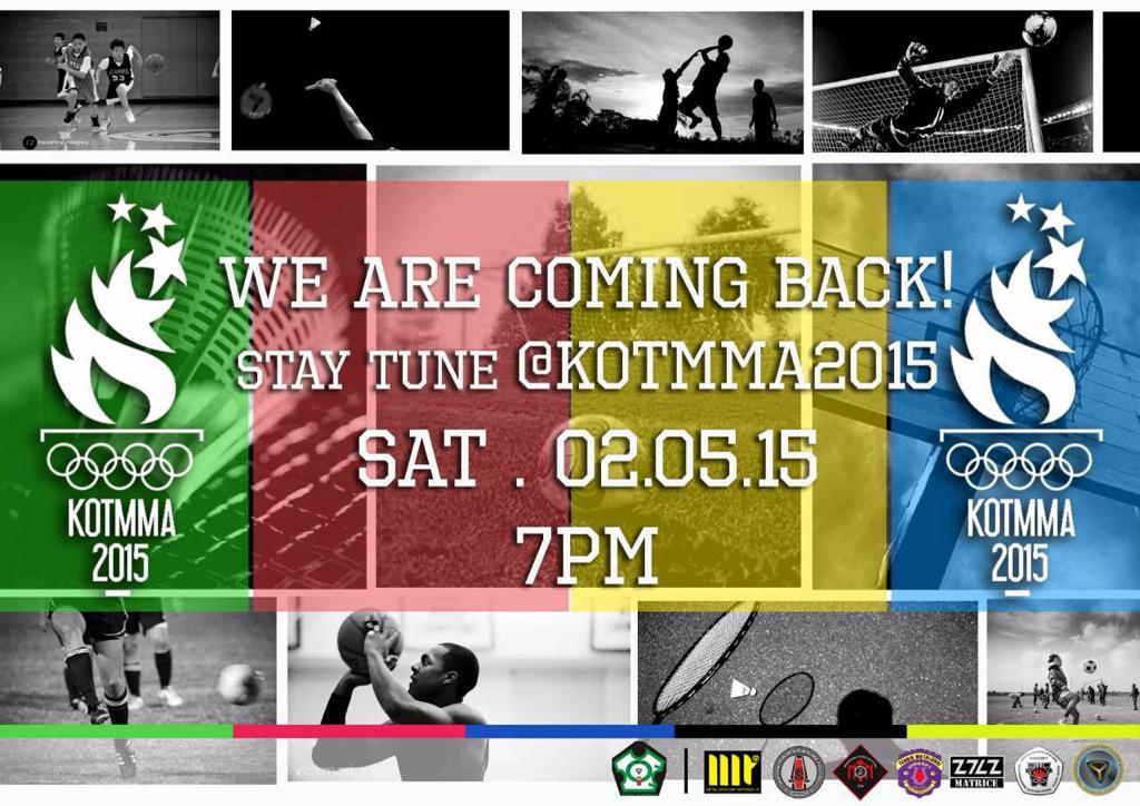 PM3I's tweet photo. PM3I PROUDLY PRESENTS:
KOTMMA 2015

Follow and stay tune on our twitter, @KOTMMA2015
TODAY. 02 . 05 . 15
7PM http://t.co/vXK6Opwsky