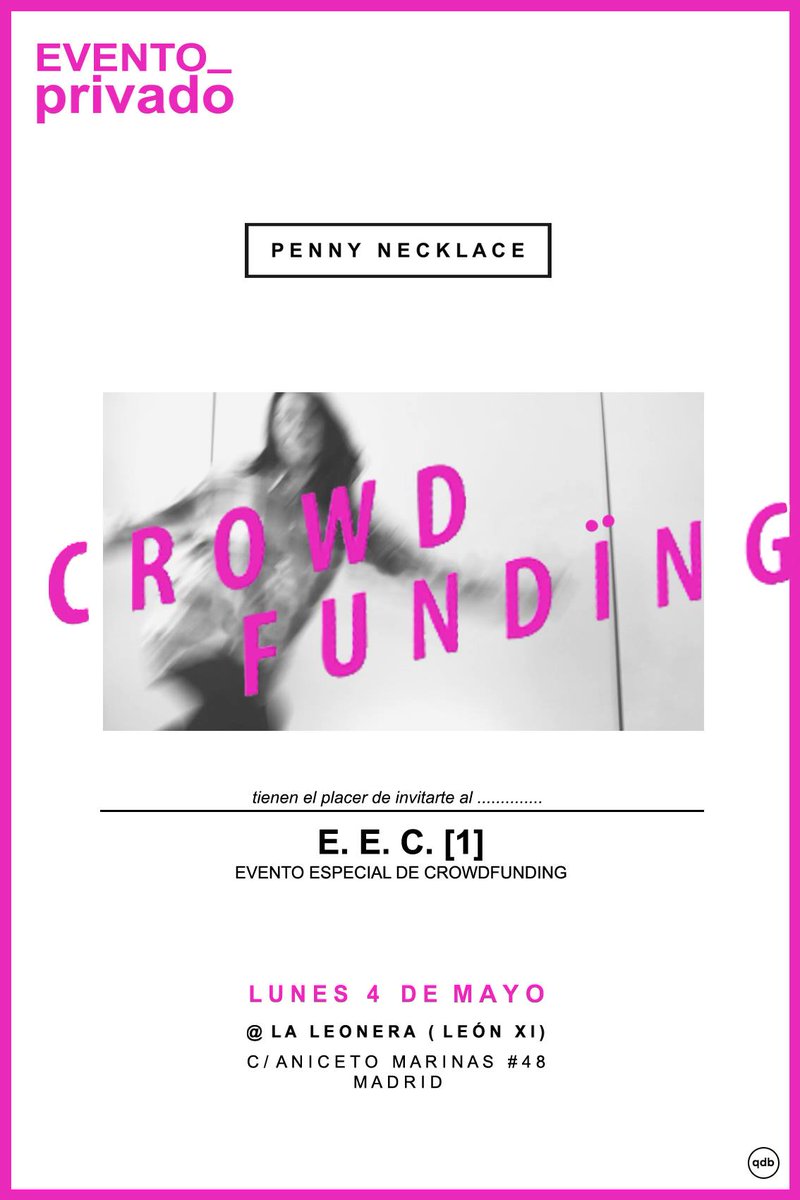 PennyNecklace's tweet photo. [ RECORDATORIO ] 
El próximo LUNES será nuestro #EEC1 (Evento Especial de Crowdfunding):
CONCIERTO PRIVADO. Apuntaos! http://t.co/4KWl6N8wLZ